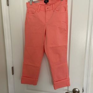 NYDJ Wide Cuff Capri Coral Pant